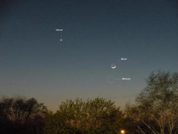 Venus, Mercury and the Moon 